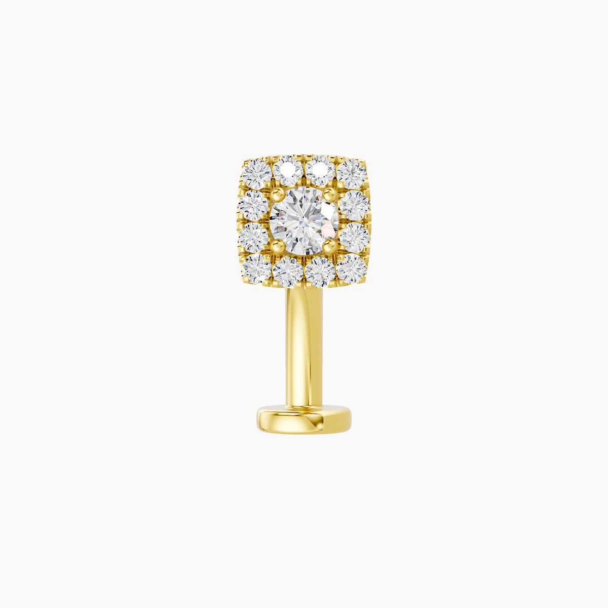 Diane | 18k Yellow Gold 5 mm 10 mm Diamond Floating Navel Piercing
