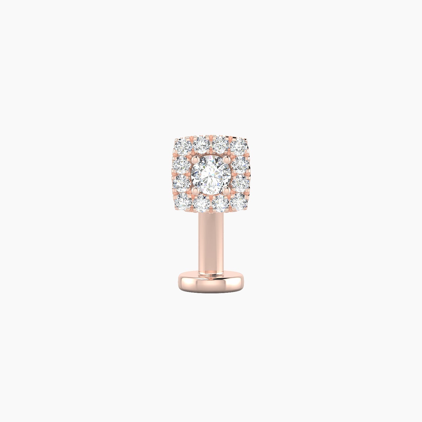 Diane | 18k Rose Gold 5 mm 10 mm Diamond Floating Navel Piercing