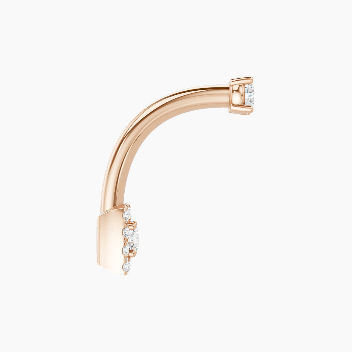Diane | 18k Rose Gold 5 mm 10 mm Diamond Navel Piercing