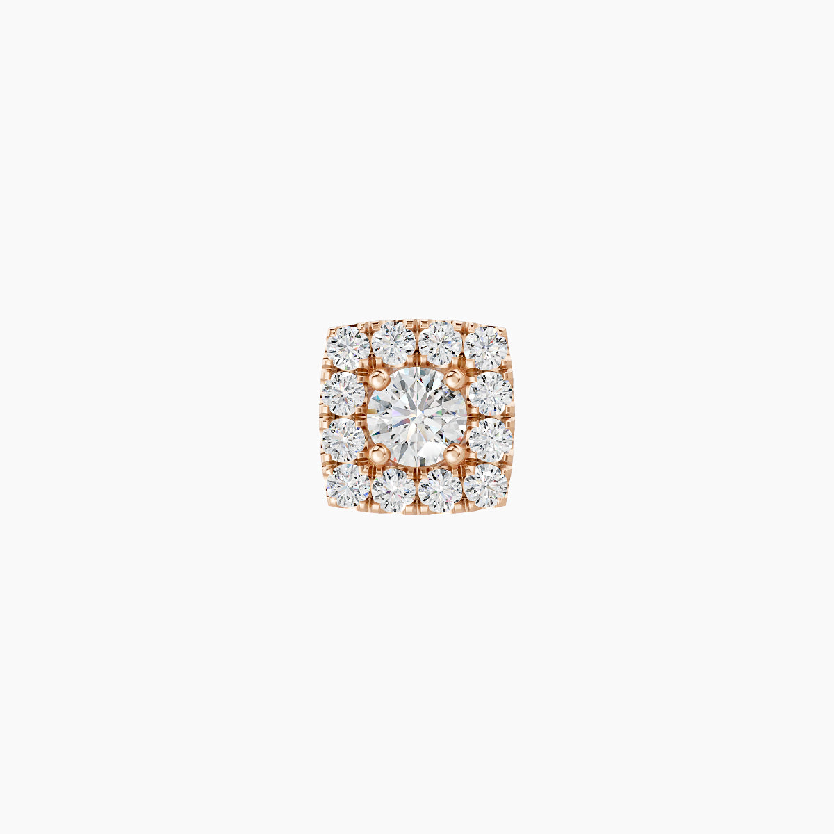 Diane | 18k Rose Gold 5 mm 5 mm Diamond Piercing