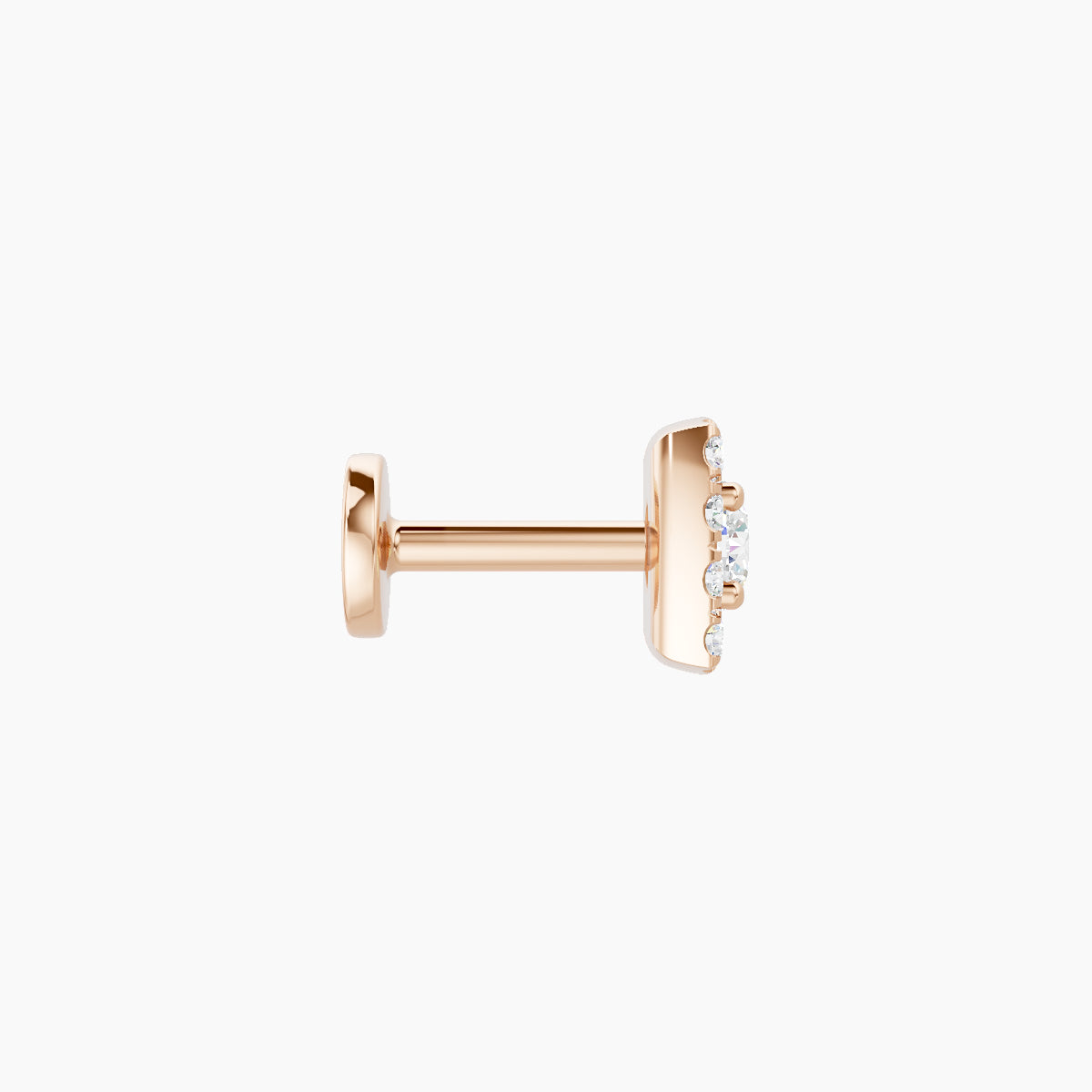 Diane | 18k Rose Gold 5 mm 5 mm Diamond Piercing