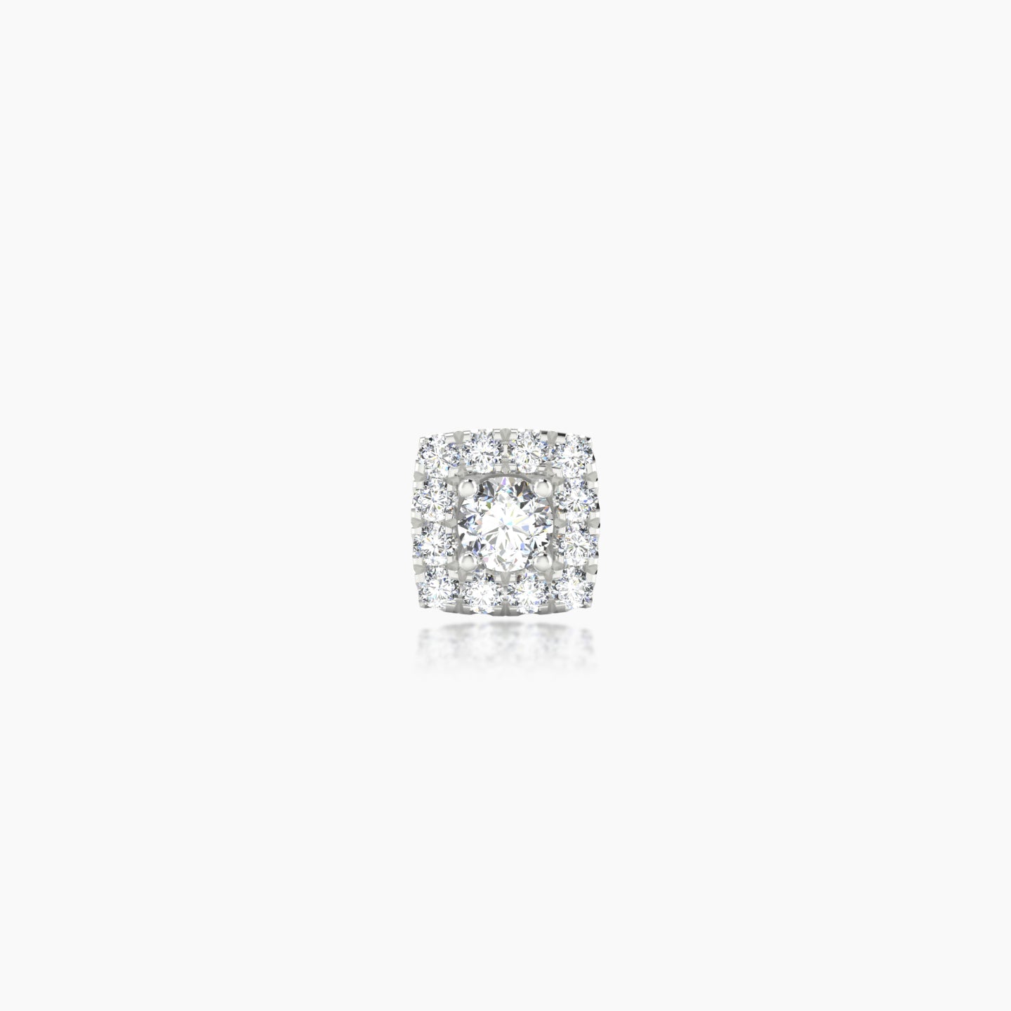 Diane | 18k White Gold 5 mm 5 mm Diamond Piercing