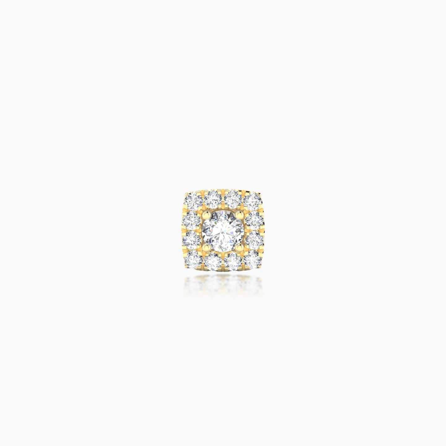 Diane | 18k Yellow Gold 5 mm 5 mm Diamond Piercing