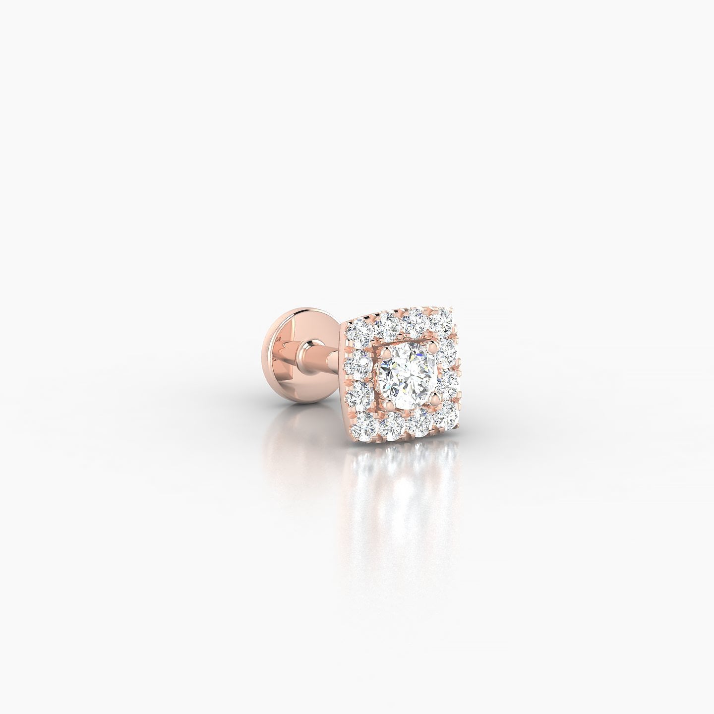 Diane | 18k Rose Gold 5 mm 5 mm Diamond Piercing