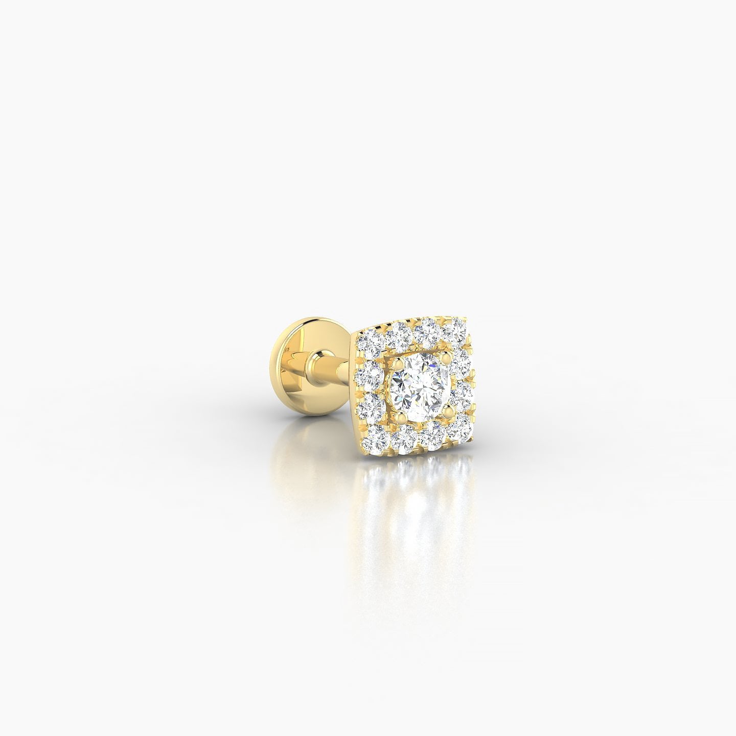 Diane | 18k Yellow Gold 5 mm 5 mm Diamond Piercing