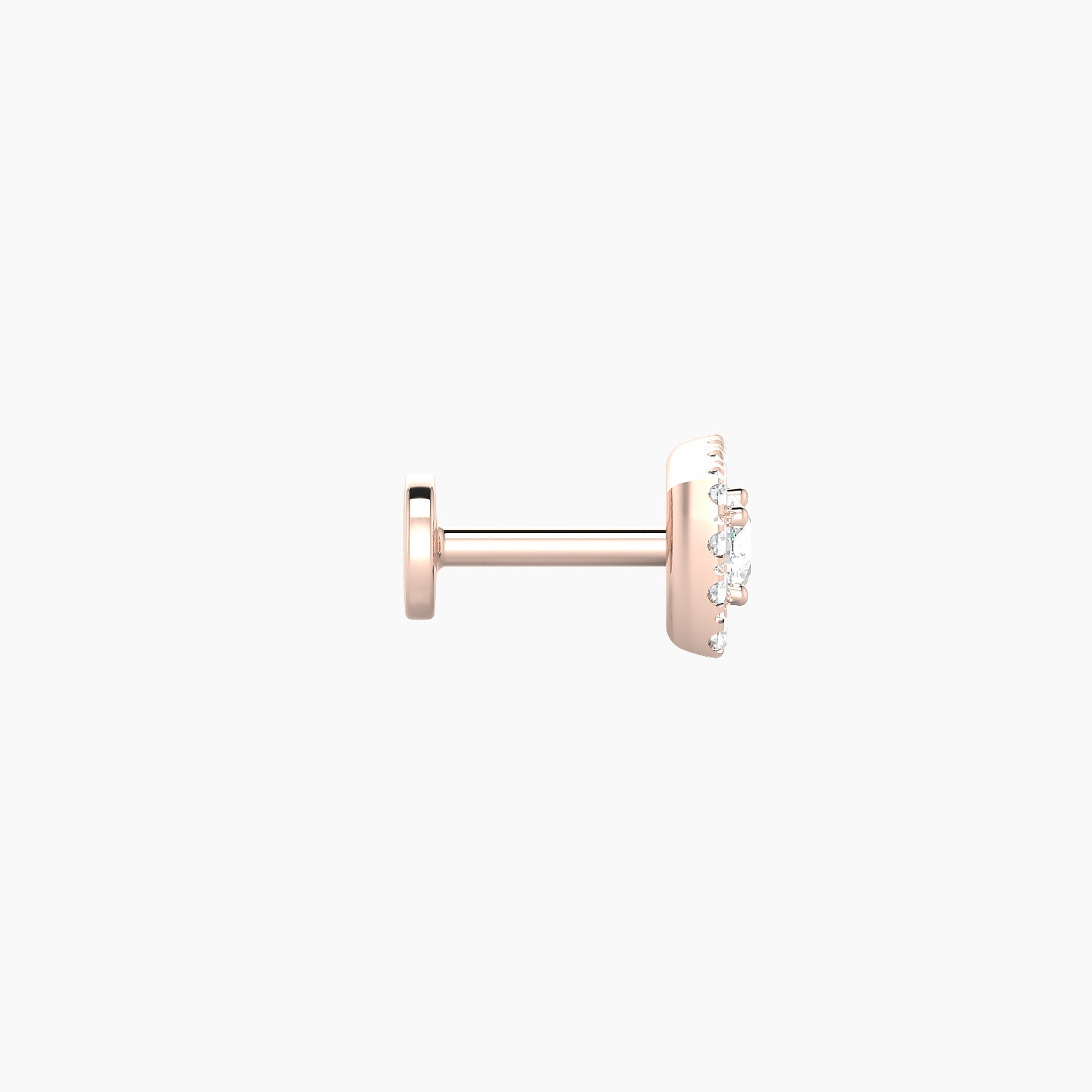 Diane | 18k Rose Gold 5 mm 5 mm Diamond Piercing