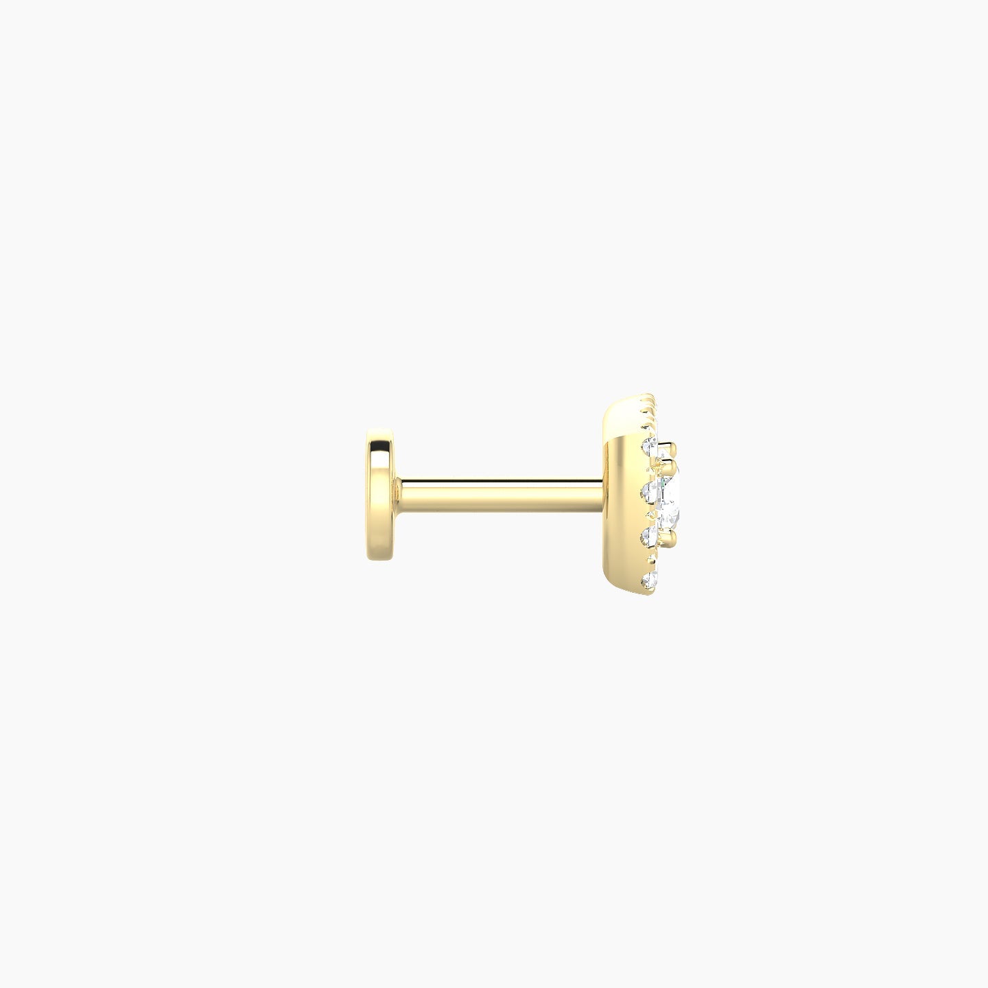 Diane | 18k Yellow Gold 5 mm 5 mm Diamond Piercing