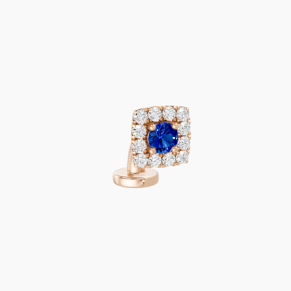 Diane | 18k Rose Gold 6 mm 5 mm Sapphire & Diamond Floating Navel Piercing