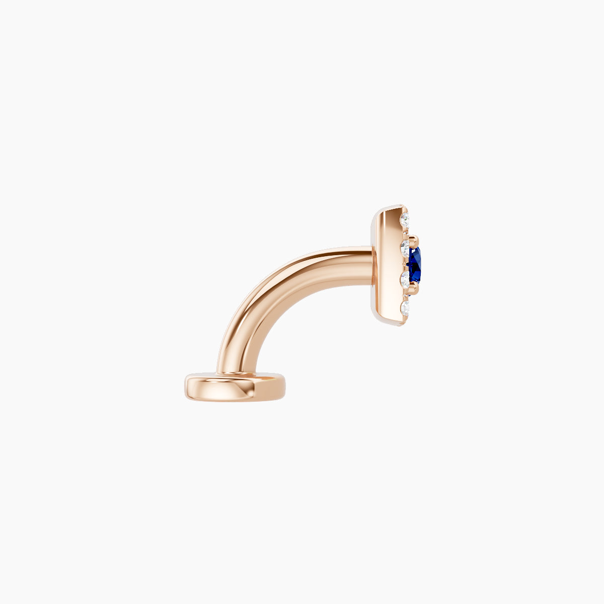 Diane | 18k Rose Gold 6 mm 5 mm Sapphire & Diamond Floating Navel Piercing