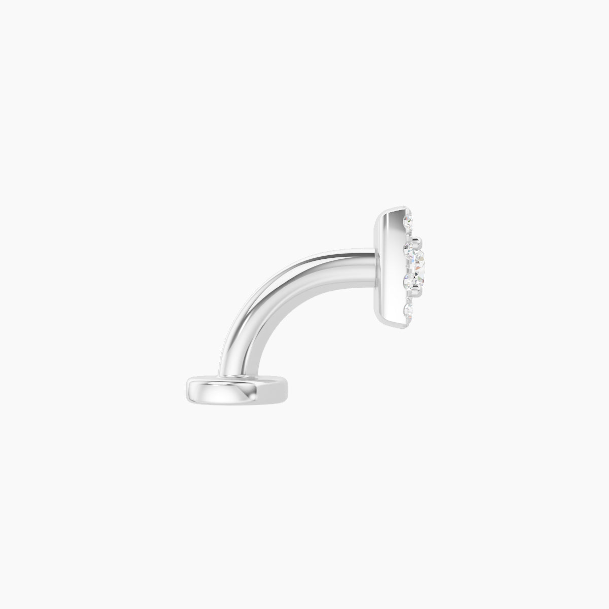 Diane | 18k White Gold 5 mm 6 mm Diamond Floating Navel Piercing