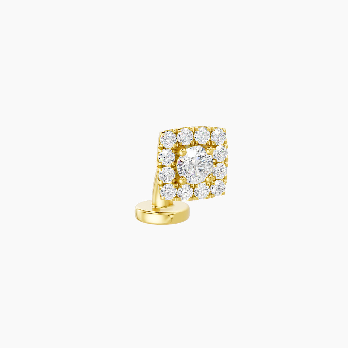 Diane | 18k Yellow Gold 5 mm 6 mm Diamond Floating Navel Piercing