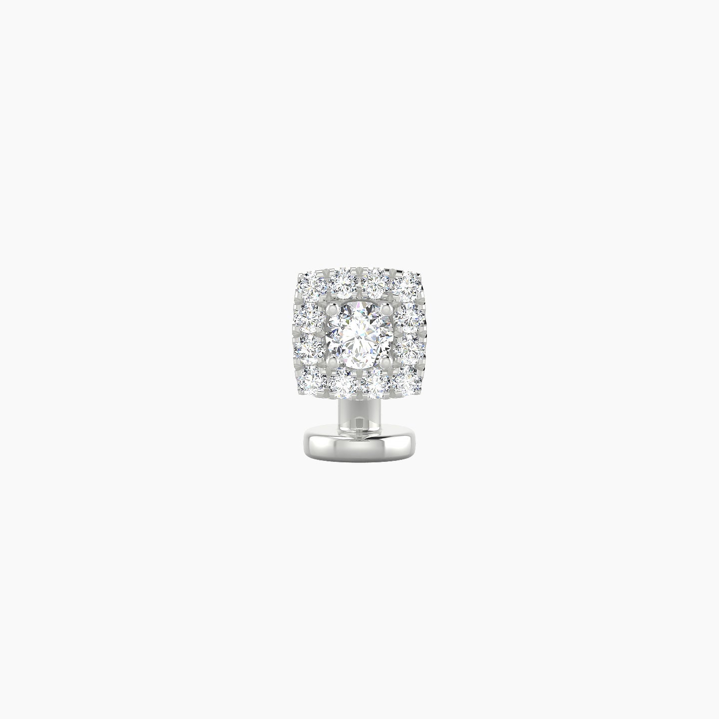 Diane | 18k White Gold 5 mm 6 mm Diamond Floating Navel Piercing