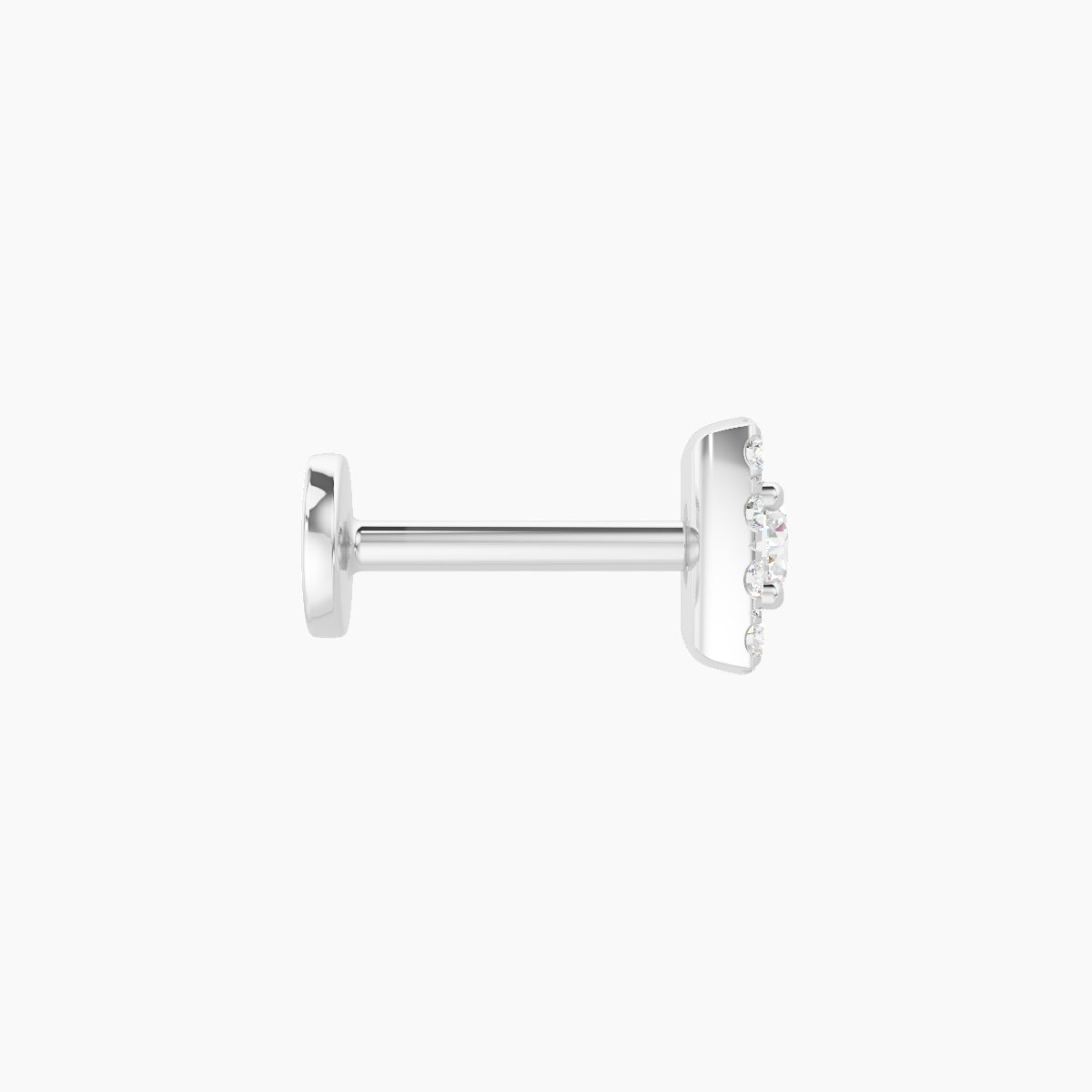 Diane | 18k White Gold 5 mm 6.5 mm Diamond Piercing