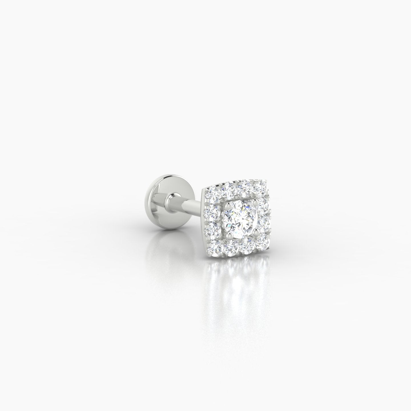 Diane | 18k White Gold 5 mm 6.5 mm Diamond Piercing