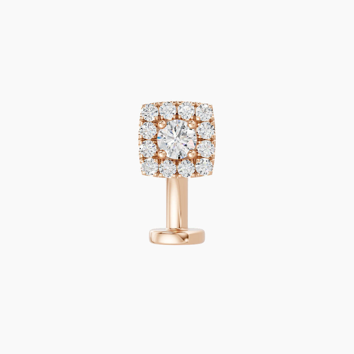 Diane | 18k Rose Gold 5 mm 8 mm Diamond Floating Navel Piercing