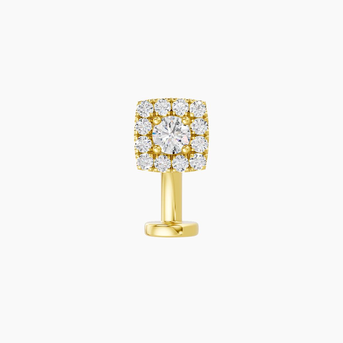 Diane | 18k Yellow Gold 5 mm 8 mm Diamond Floating Navel Piercing