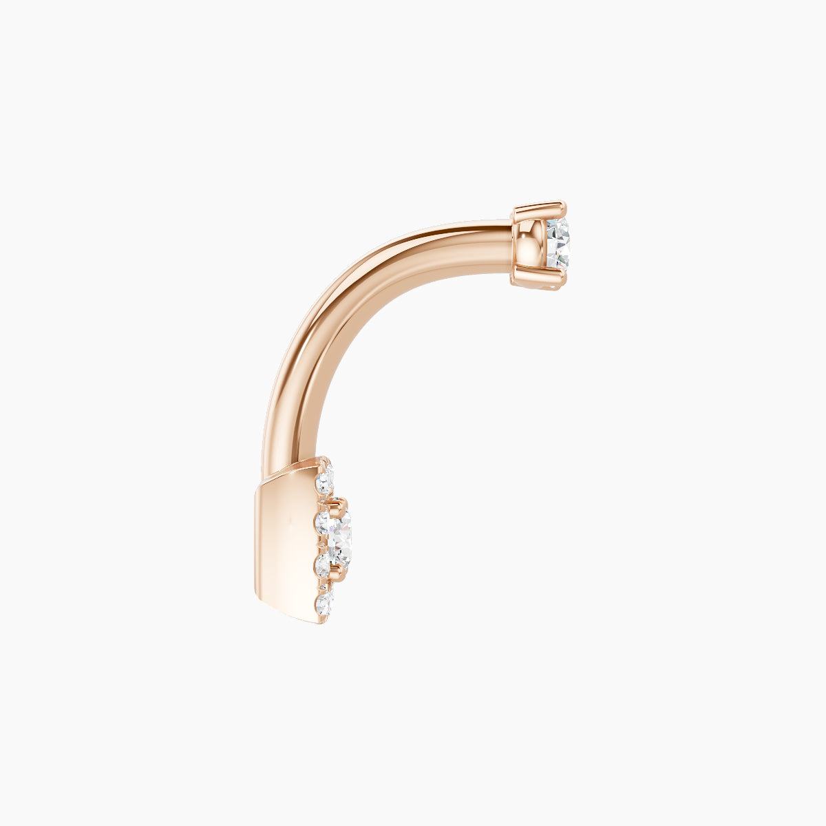 Diane | 18k Rose Gold 5 mm 8 mm Diamond Navel Piercing