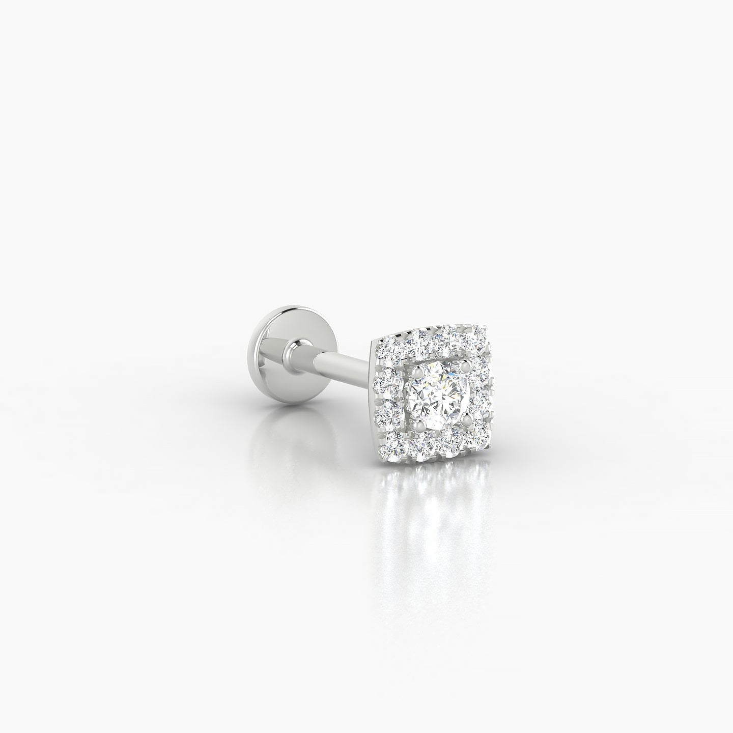 Diane | 18k White Gold 5 mm 8 mm Diamond Piercing