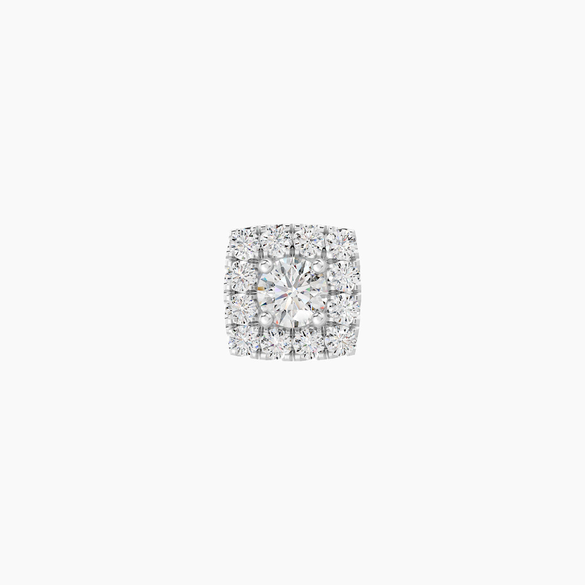 Diane | 18k White Gold 5 mm Diamond Earring