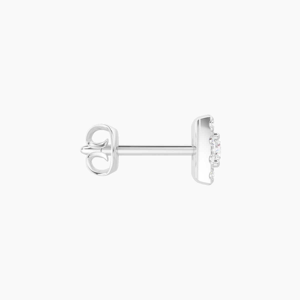 Diane | 18k White Gold 5 mm Diamond Earring