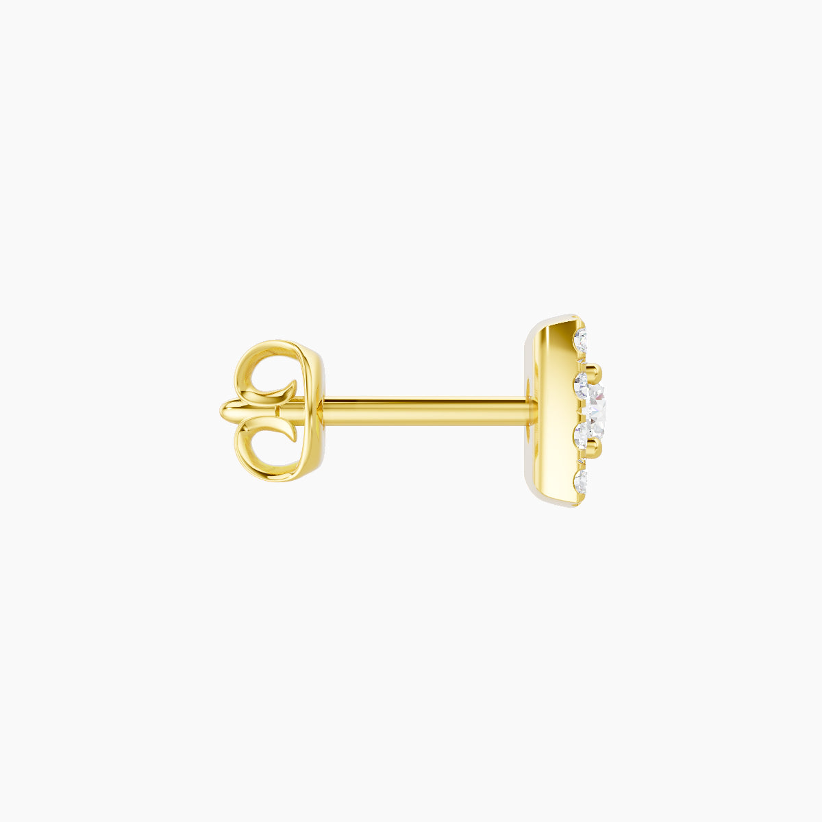 Diane | 18k Yellow Gold 5 mm Diamond Earring