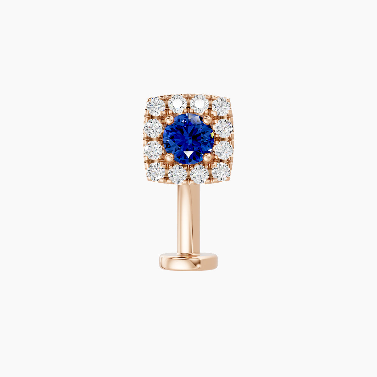 Diane | 18k Rose Gold 10 mm 5.5 mm Sapphire & Diamond Floating Navel Piercing