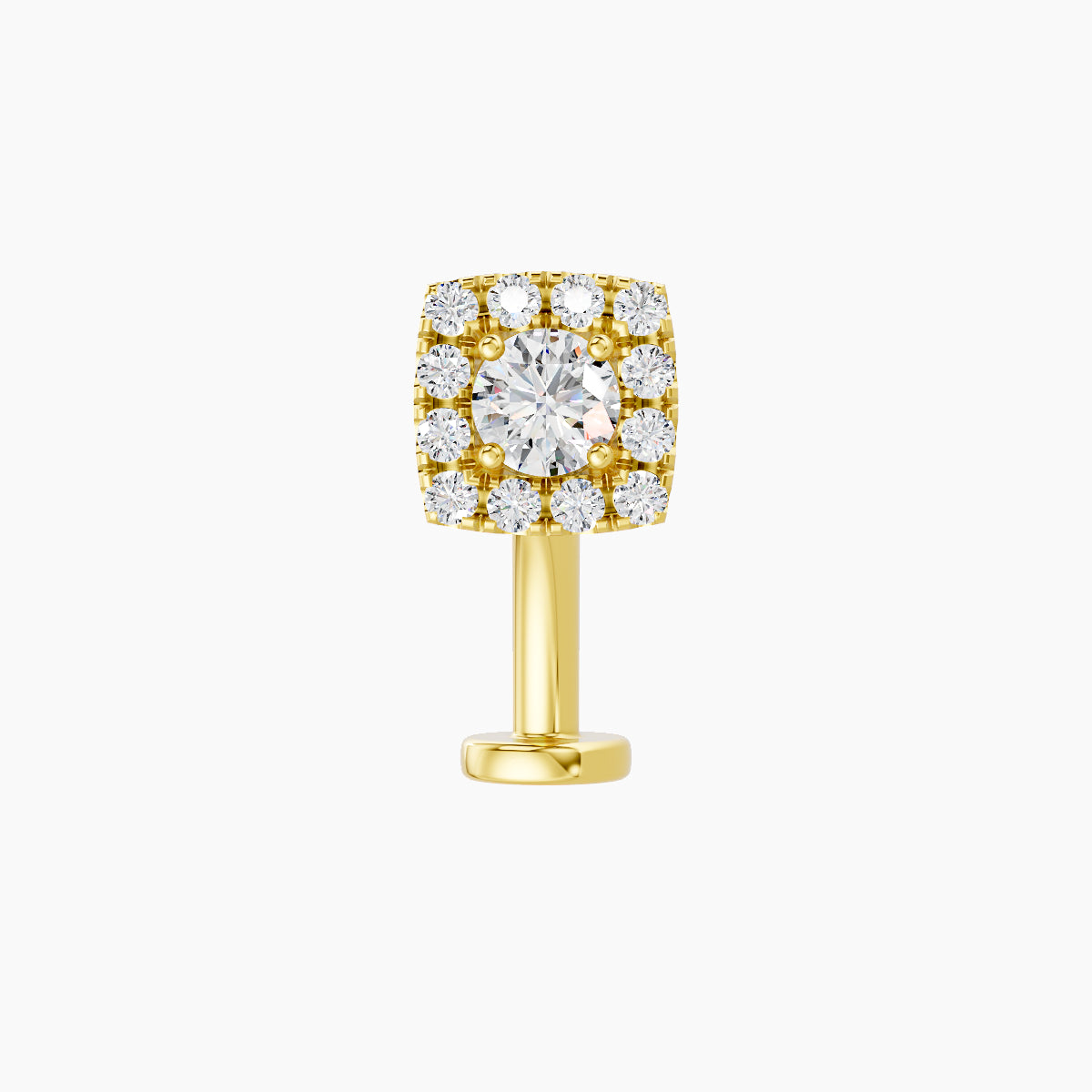 Diane | 18k Yellow Gold 5.5 mm 10 mm Diamond Floating Navel Piercing