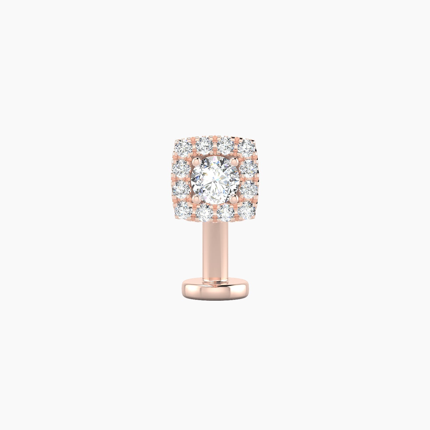 Diane | 18k Rose Gold 5.5 mm 10 mm Diamond Floating Navel Piercing