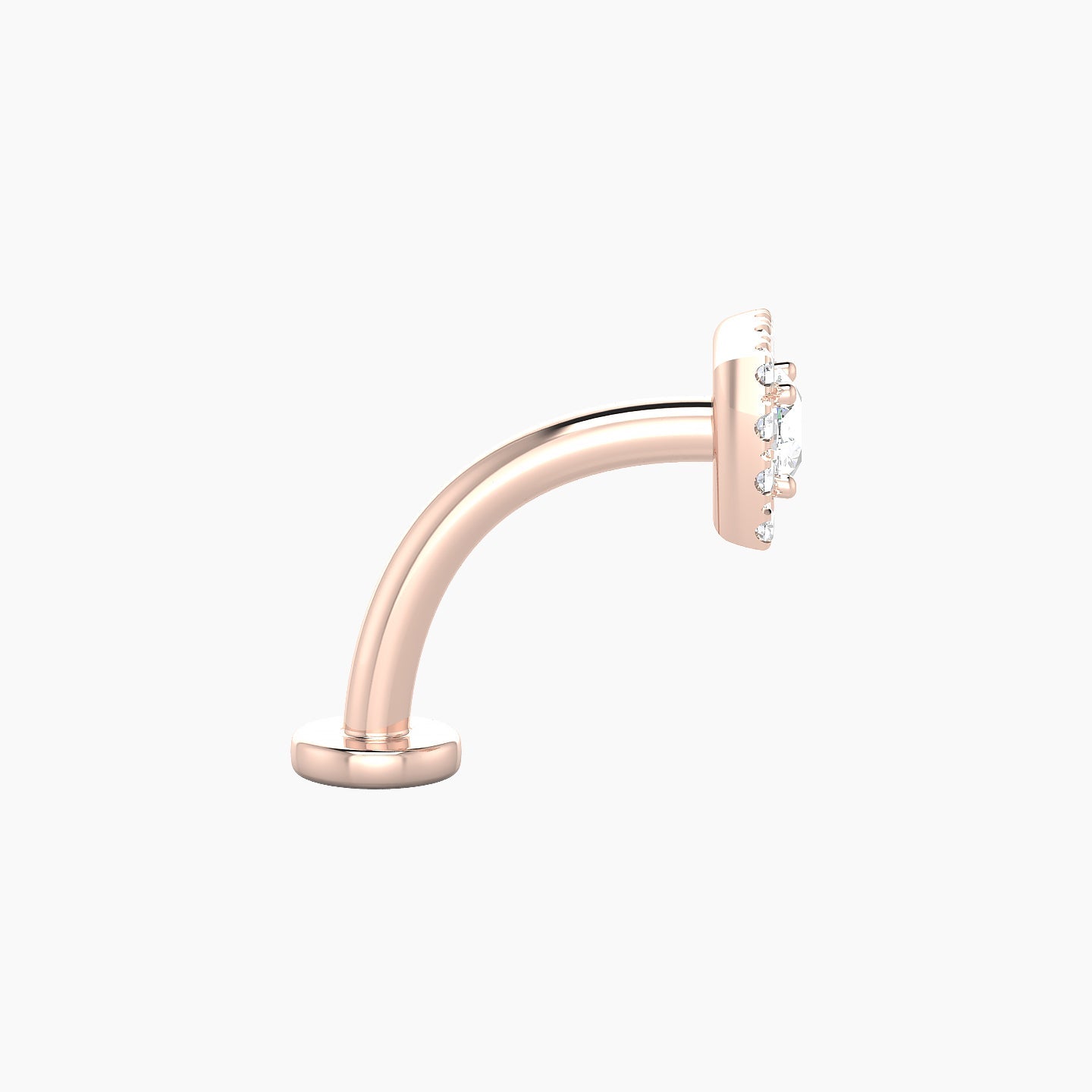 Diane | 18k Rose Gold 5.5 mm 10 mm Diamond Floating Navel Piercing