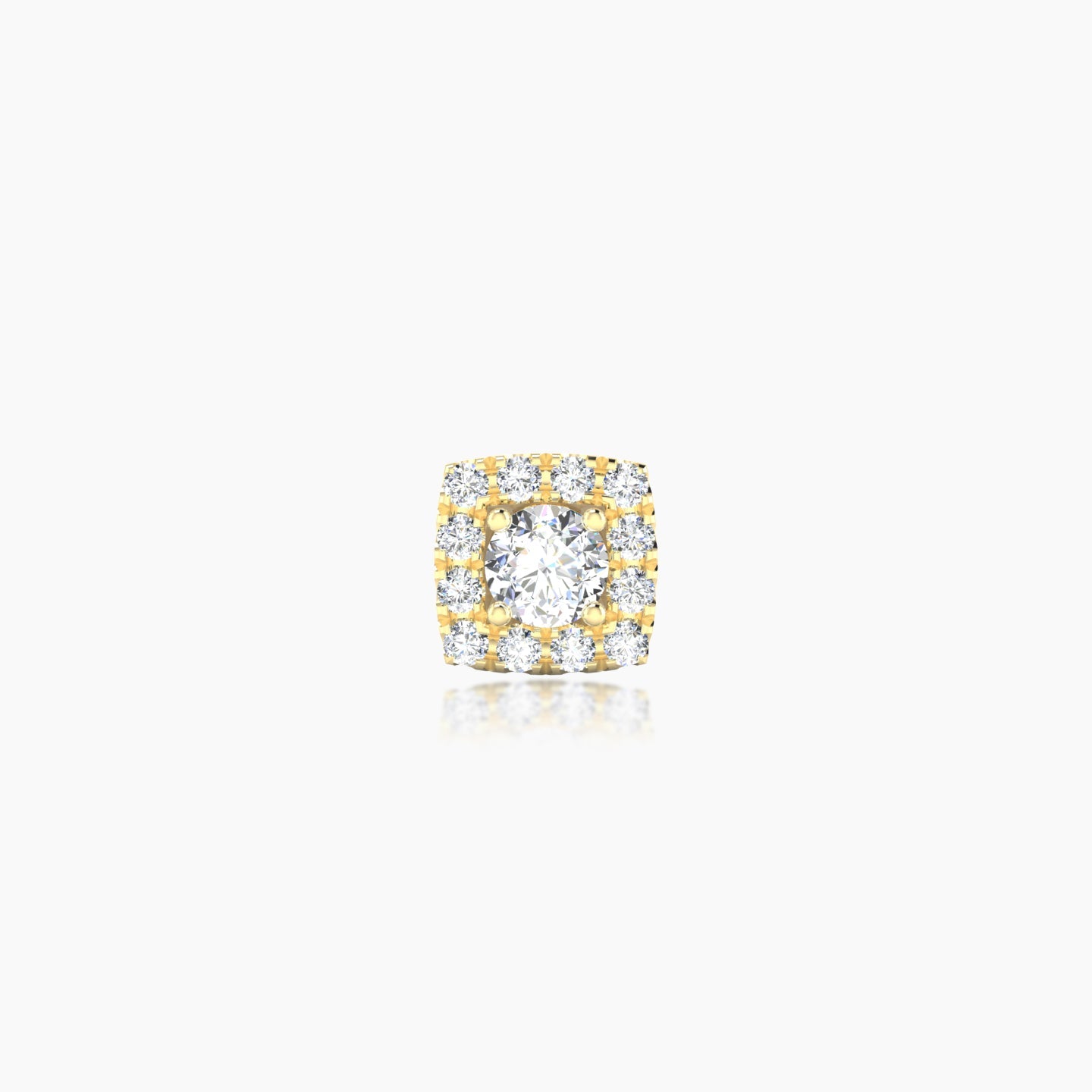 Diane | 18k Yellow Gold 5.5 mm 5 mm Diamond Piercing