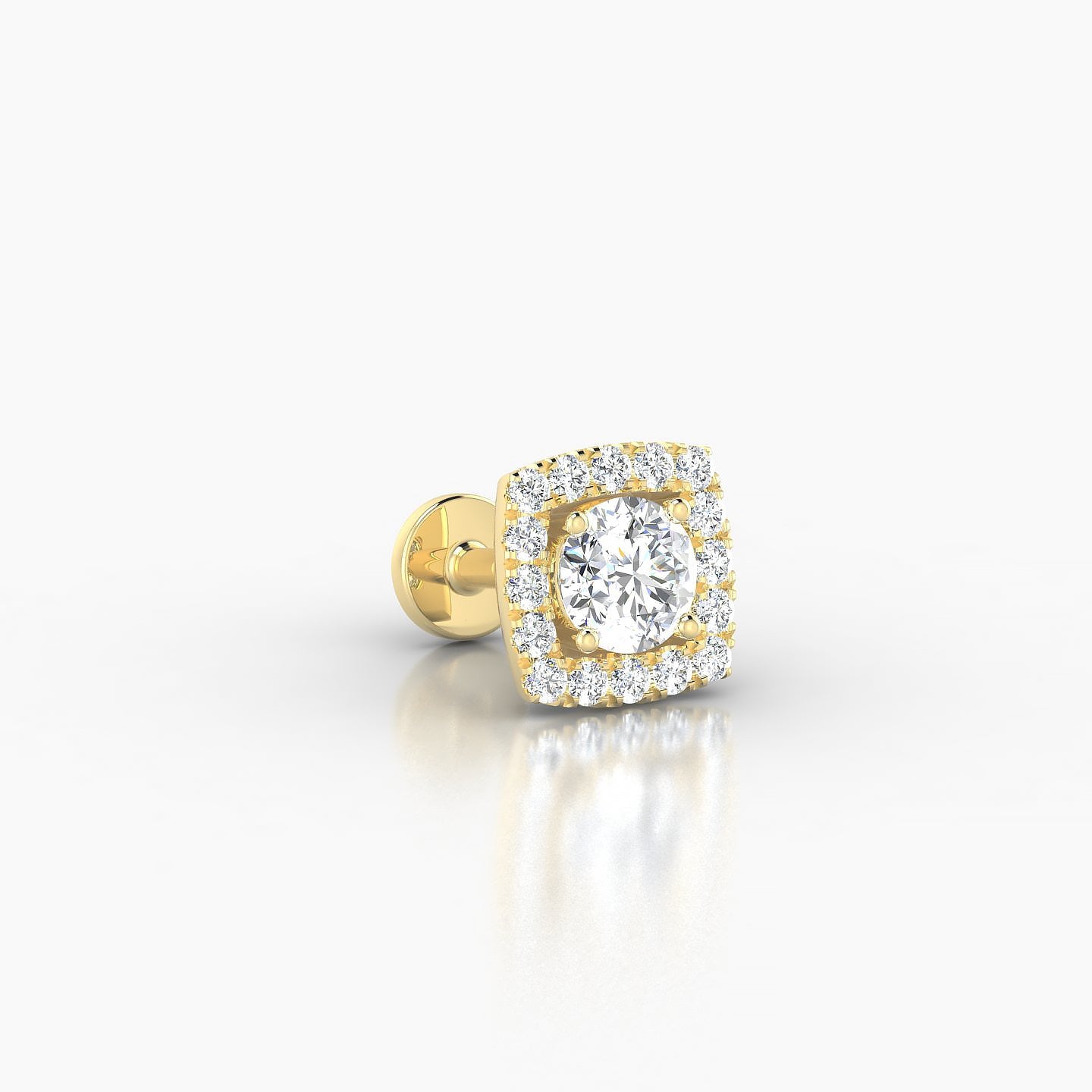 Diane | 18k Yellow Gold 5.5 mm 5 mm Diamond Piercing