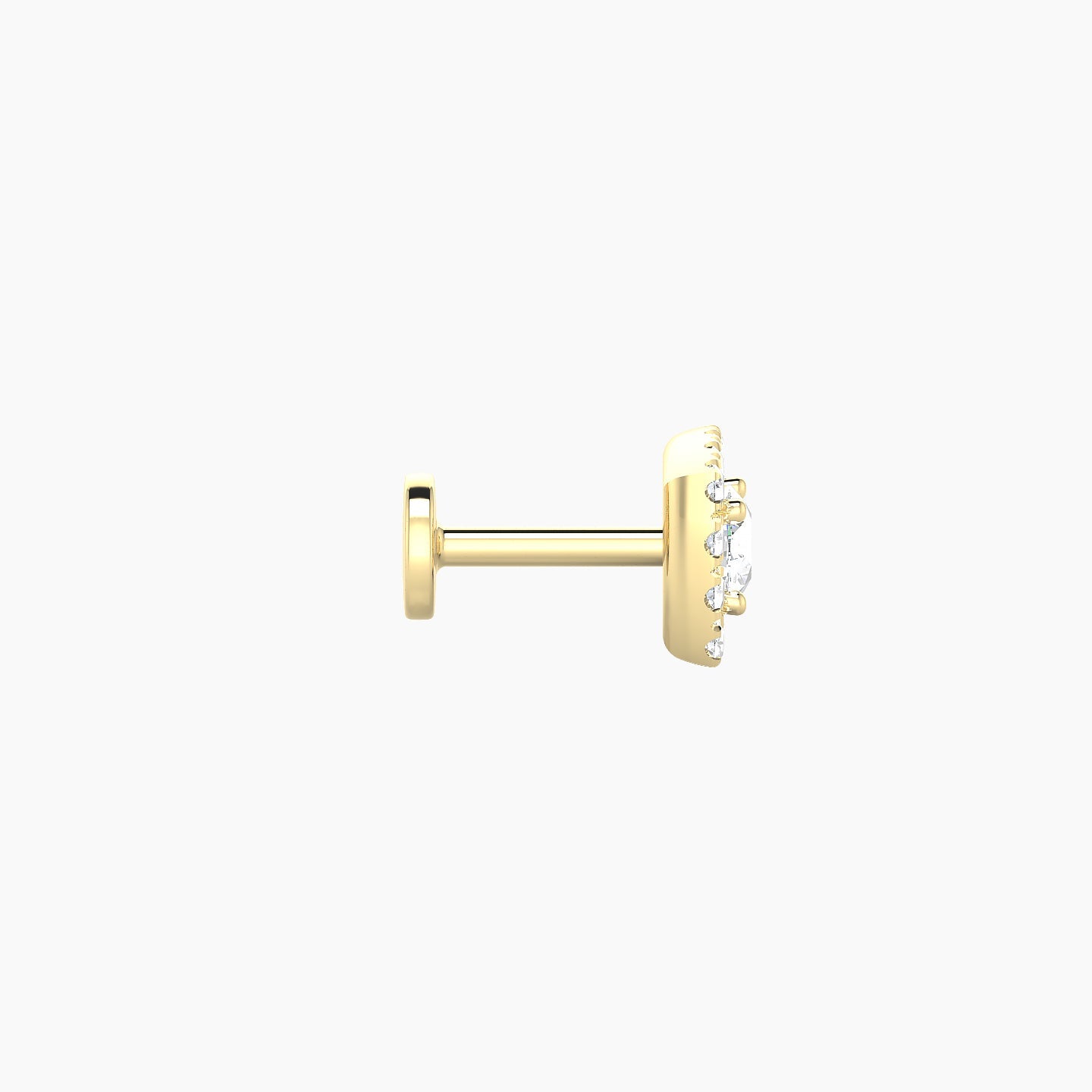 Diane | 18k Yellow Gold 5.5 mm 5 mm Diamond Piercing