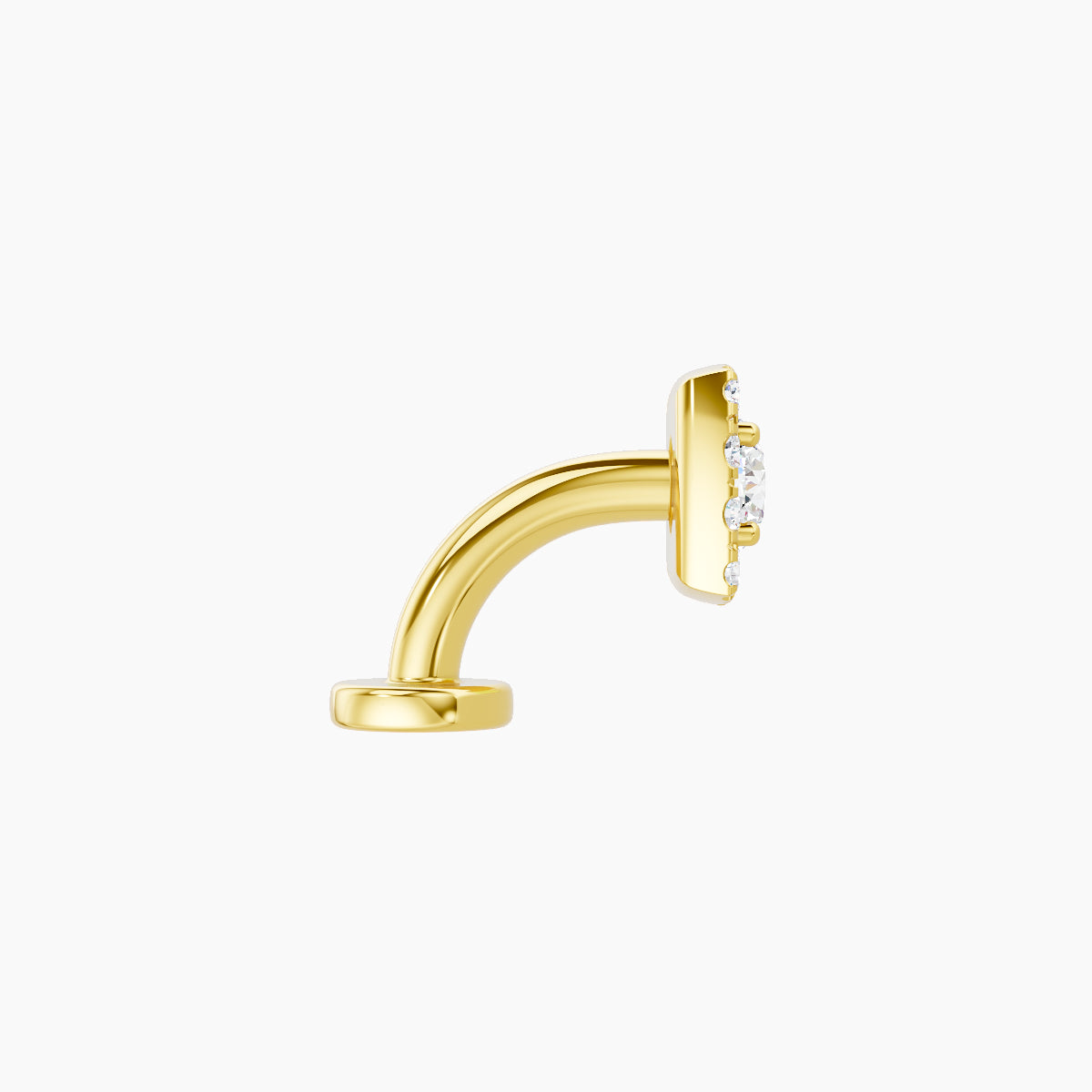 Diane | 18k Yellow Gold 5.5 mm 6 mm Diamond Floating Navel Piercing