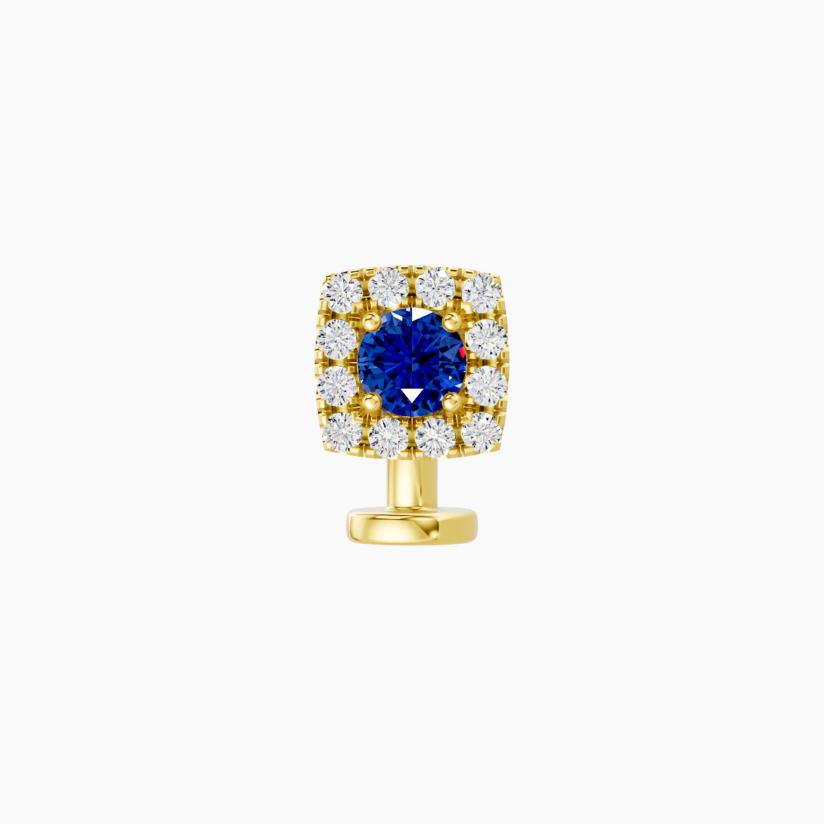 Diane | 18k Yellow Gold 6 mm 5.5 mm Sapphire & Diamond Floating Navel Piercing