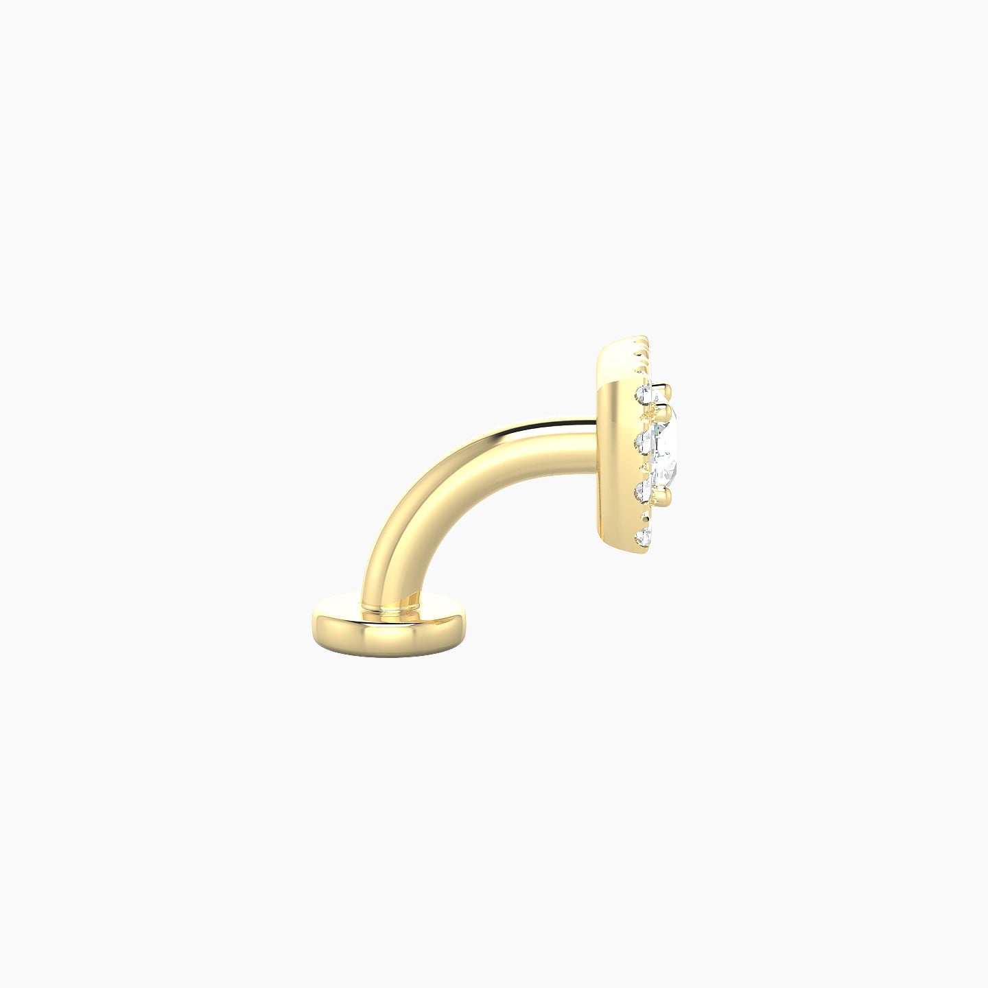 Diane | 18k Yellow Gold 5.5 mm 6 mm Diamond Floating Navel Piercing