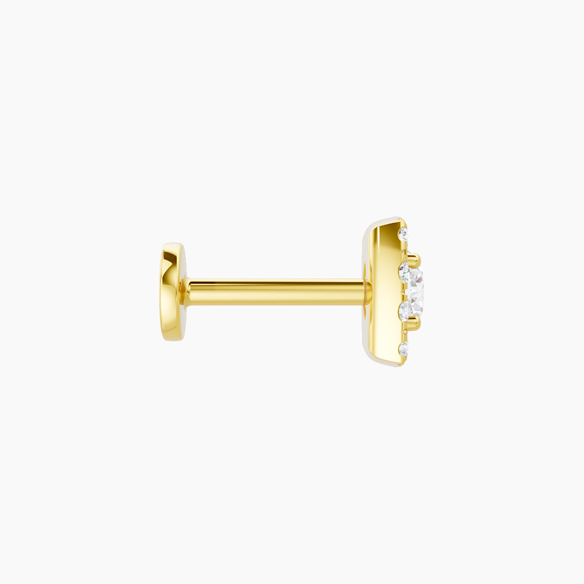 Diane | 18k Yellow Gold 5.5 mm 6.5 mm Diamond Piercing