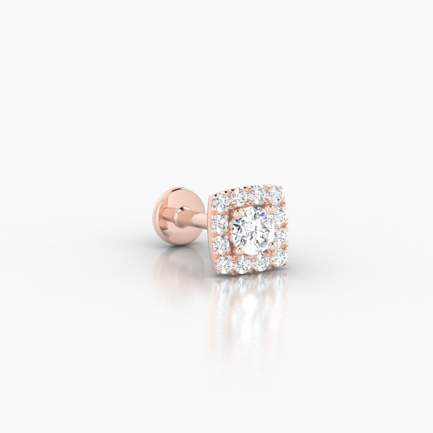 Diane | 18k Rose Gold 5.5 mm 6.5 mm Diamond Piercing