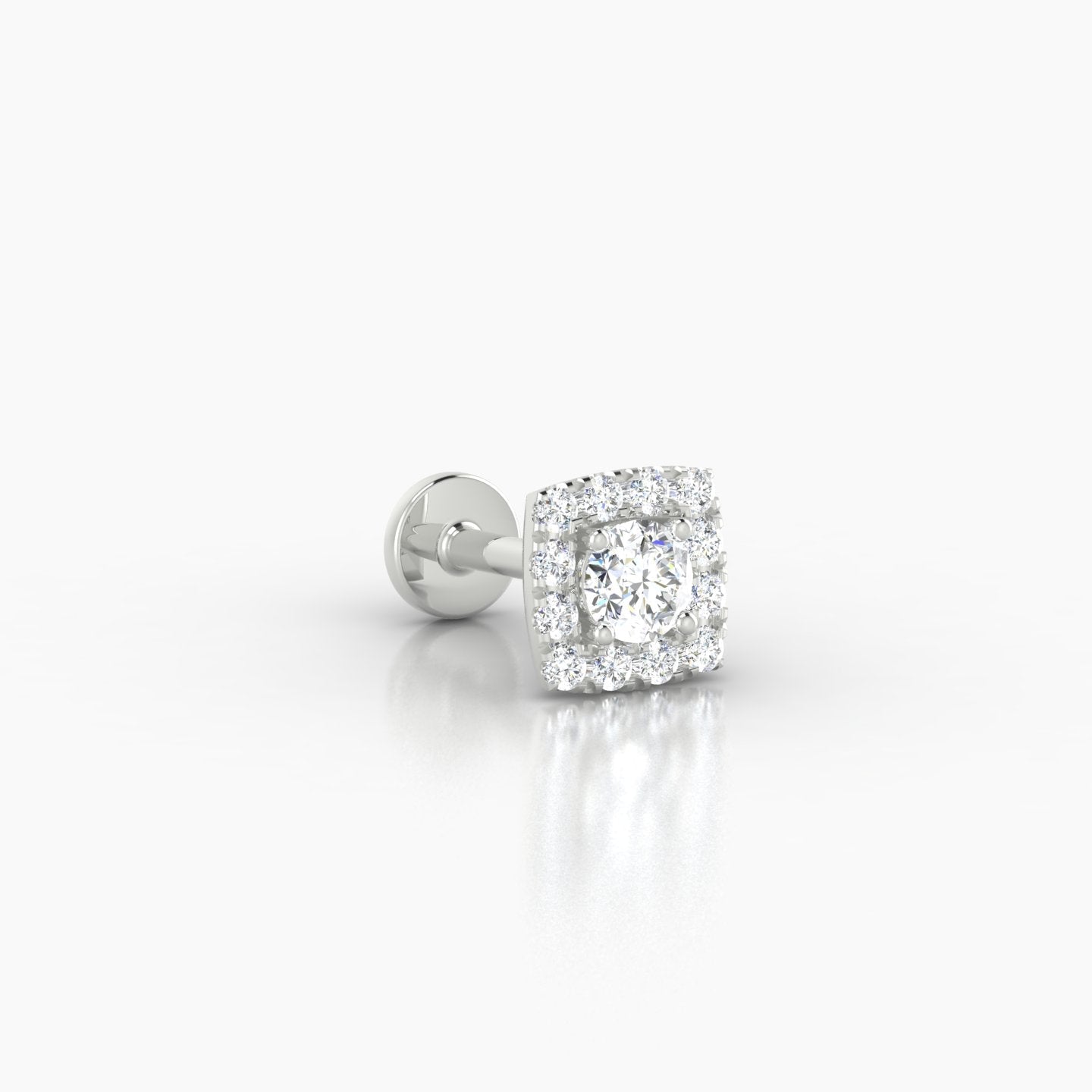 Diane | 18k White Gold 5.5 mm 6.5 mm Diamond Piercing