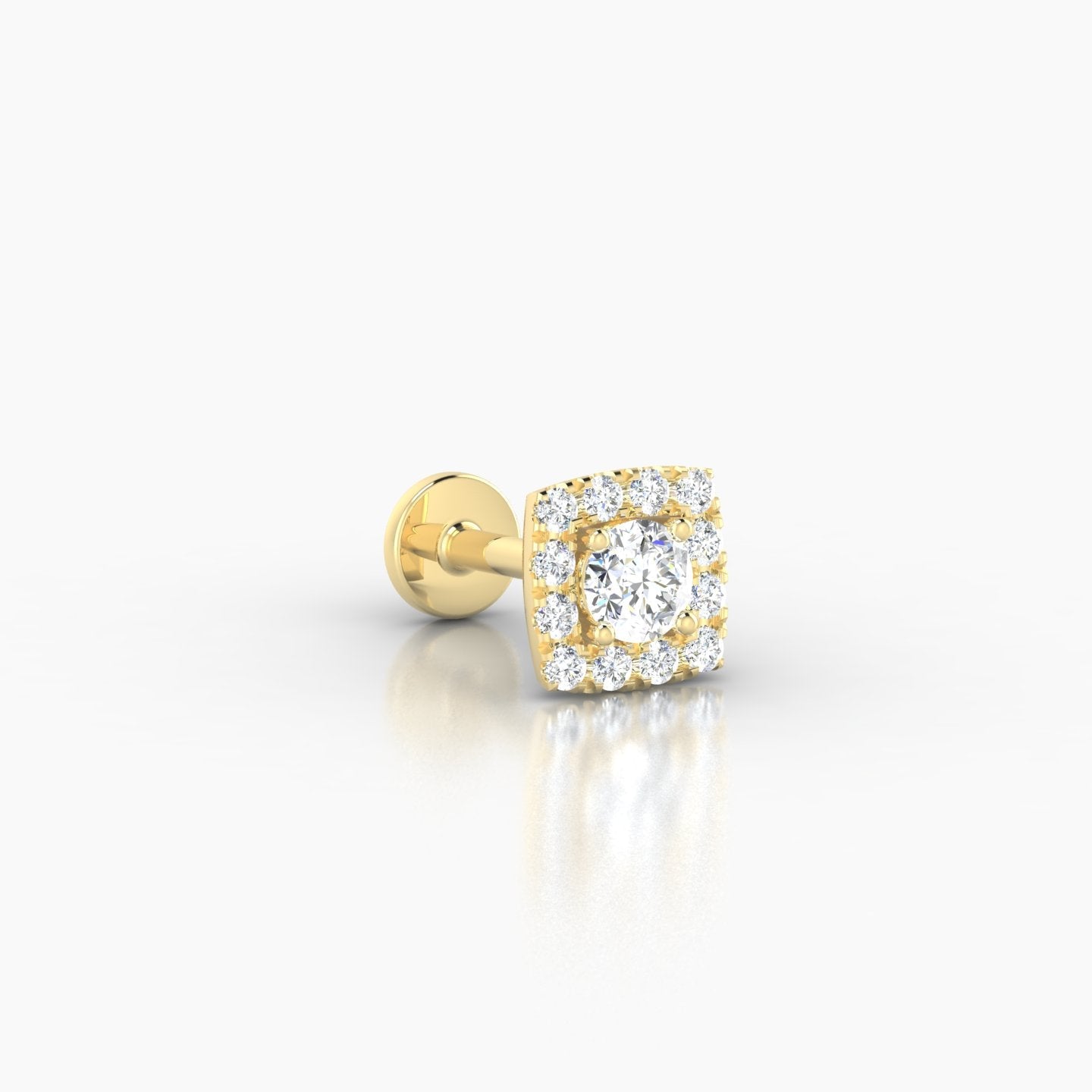 Diane | 18k Yellow Gold 5.5 mm 6.5 mm Diamond Piercing