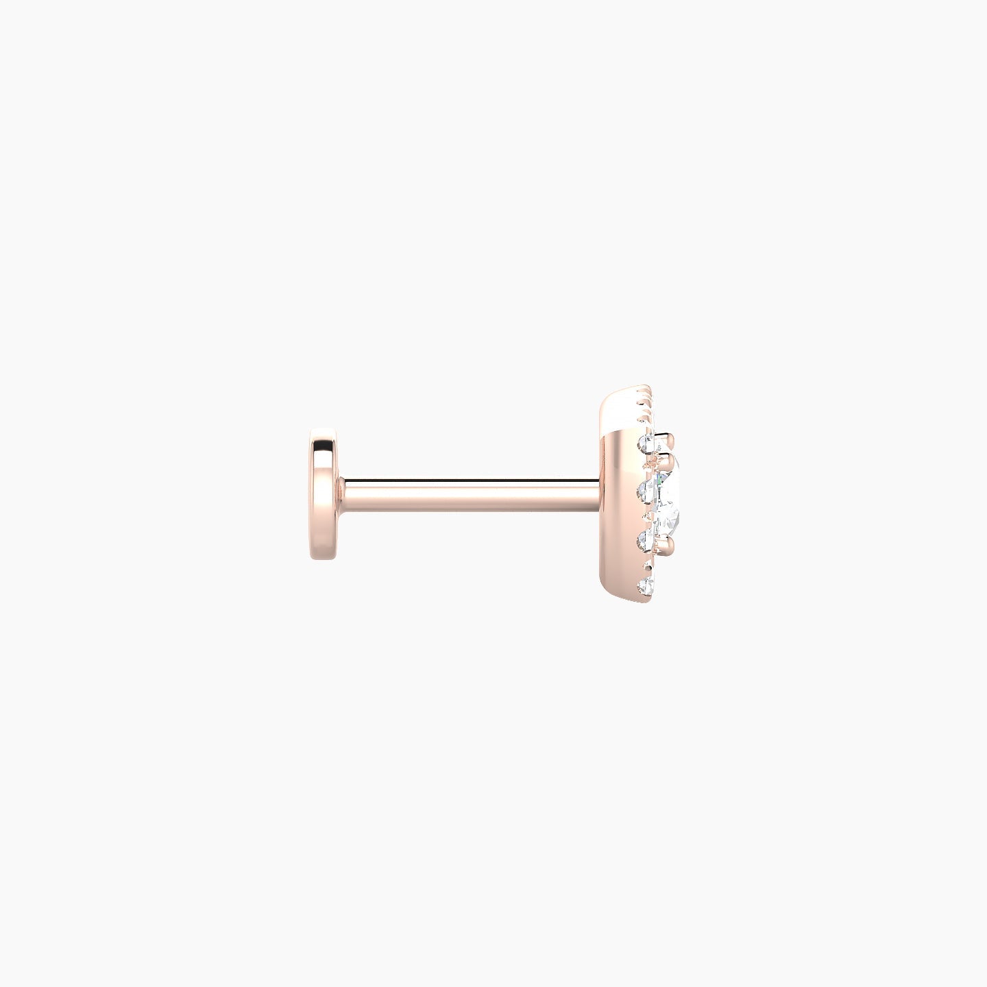 Diane | 18k Rose Gold 5.5 mm 6.5 mm Diamond Piercing