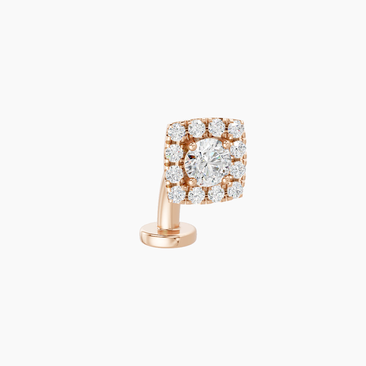 Diane | 18k Rose Gold 5.5 mm 8 mm Diamond Floating Navel Piercing
