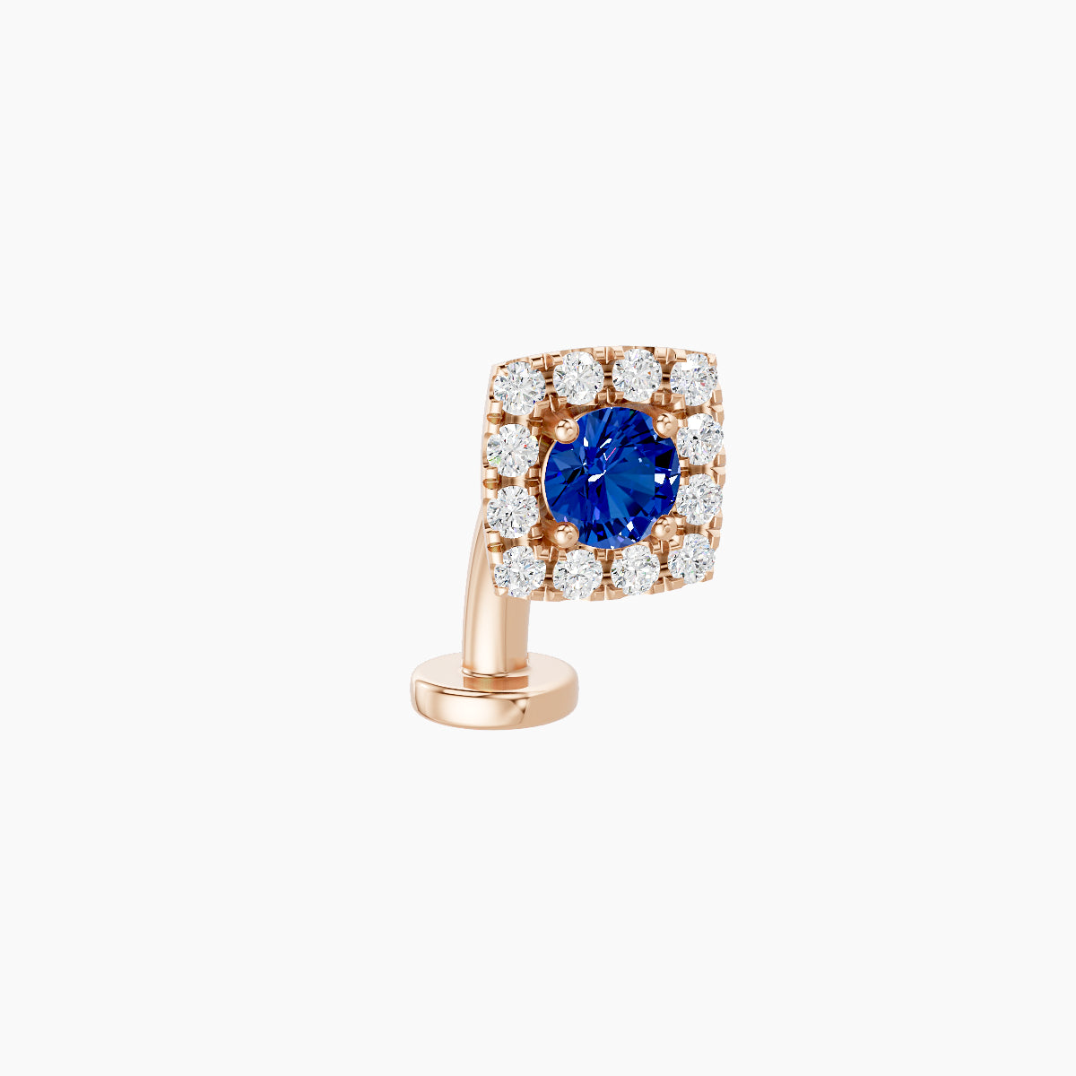 Diane | 18k Rose Gold 8 mm 5.5 mm Sapphire & Diamond Floating Navel Piercing