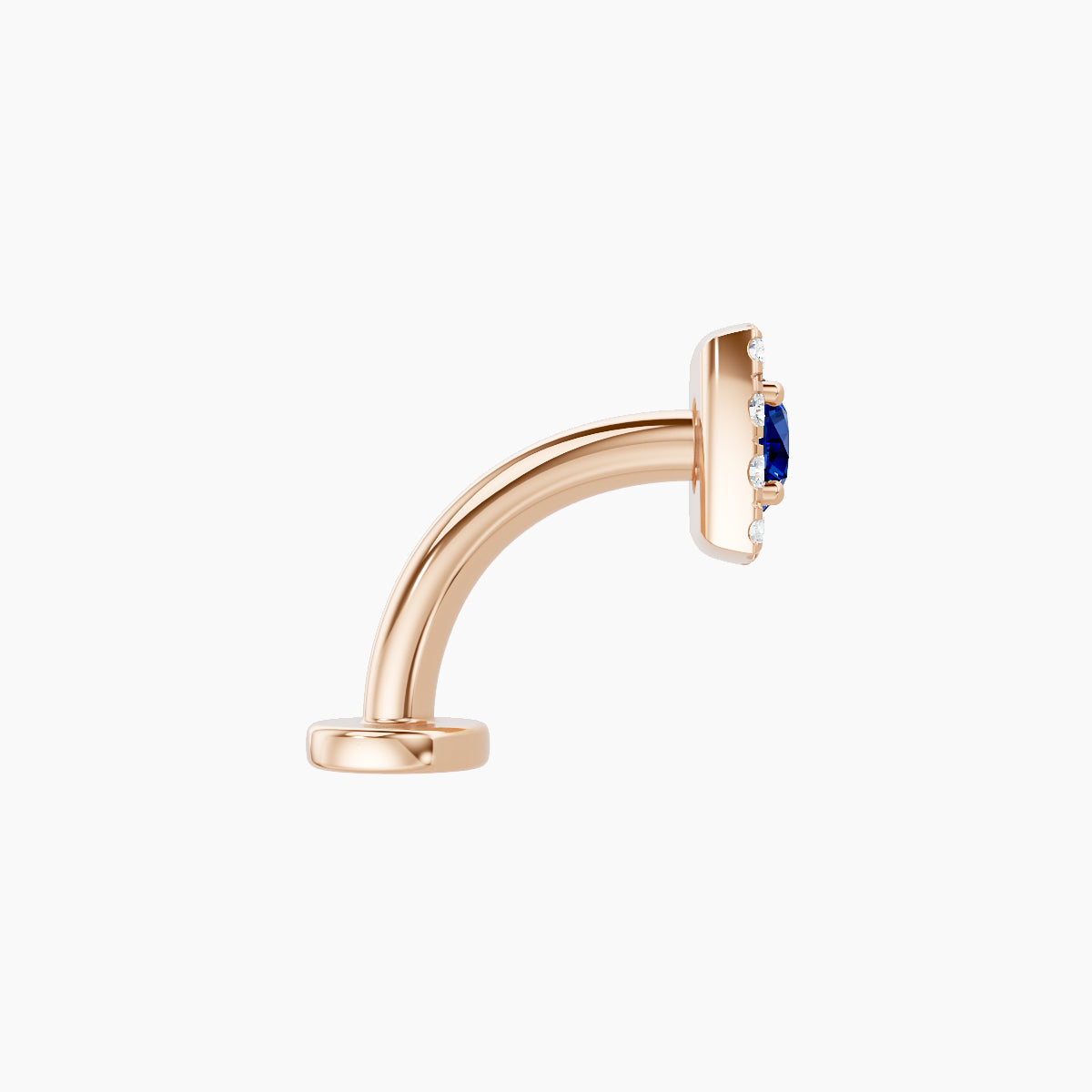Diane | 18k Rose Gold 8 mm 5.5 mm Sapphire & Diamond Floating Navel Piercing