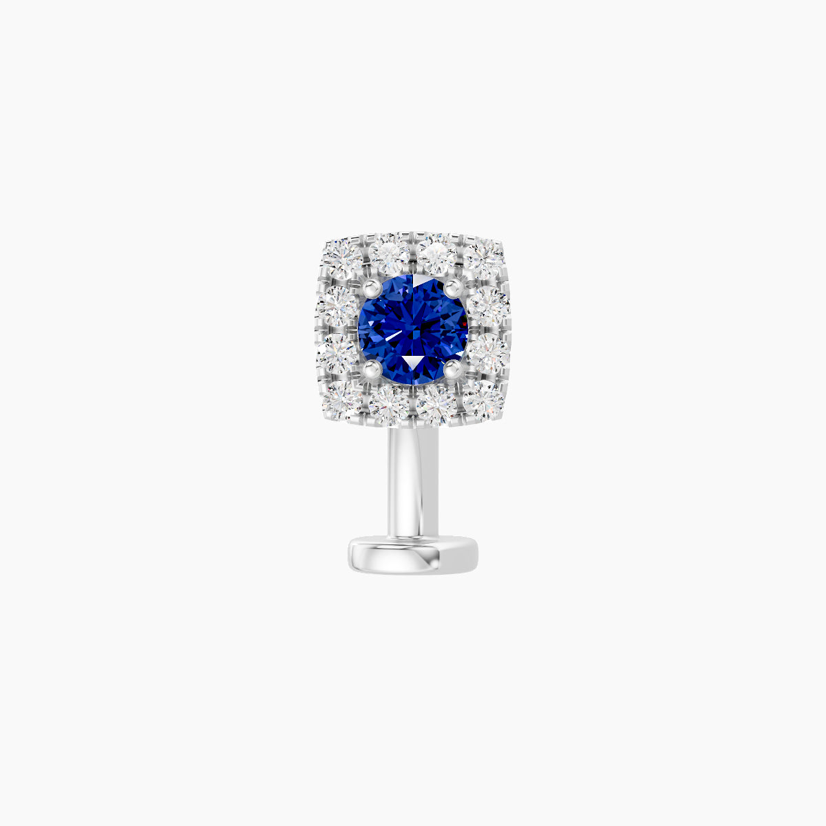 Diane | 18k White Gold 8 mm 5.5 mm Sapphire & Diamond Floating Navel Piercing