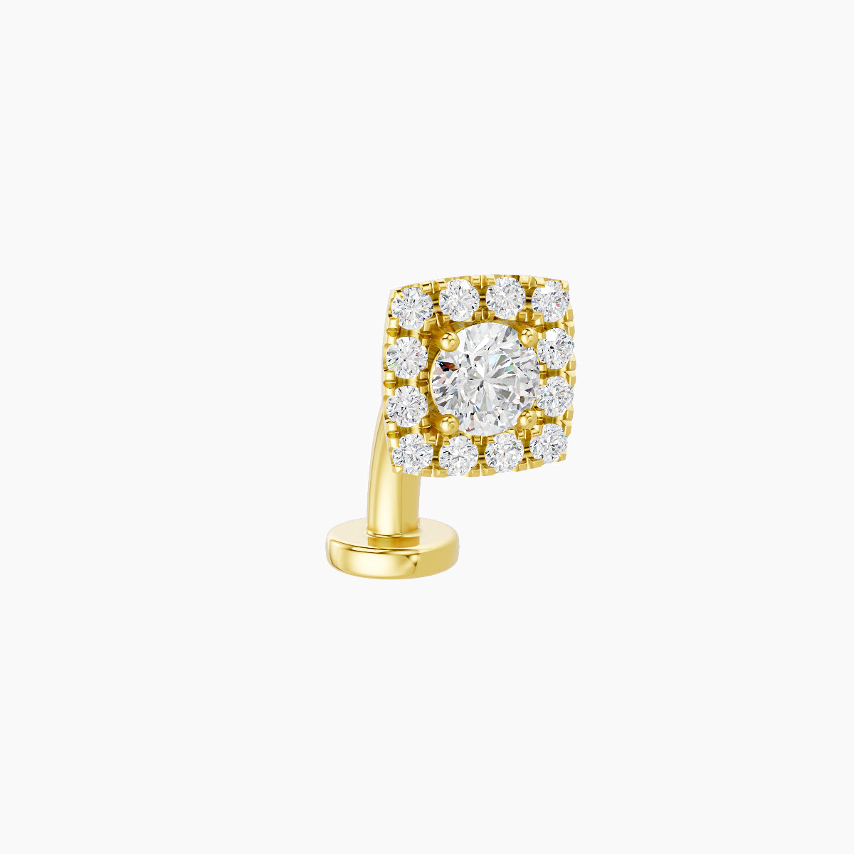 Diane | 18k Yellow Gold 5.5 mm 8 mm Diamond Floating Navel Piercing