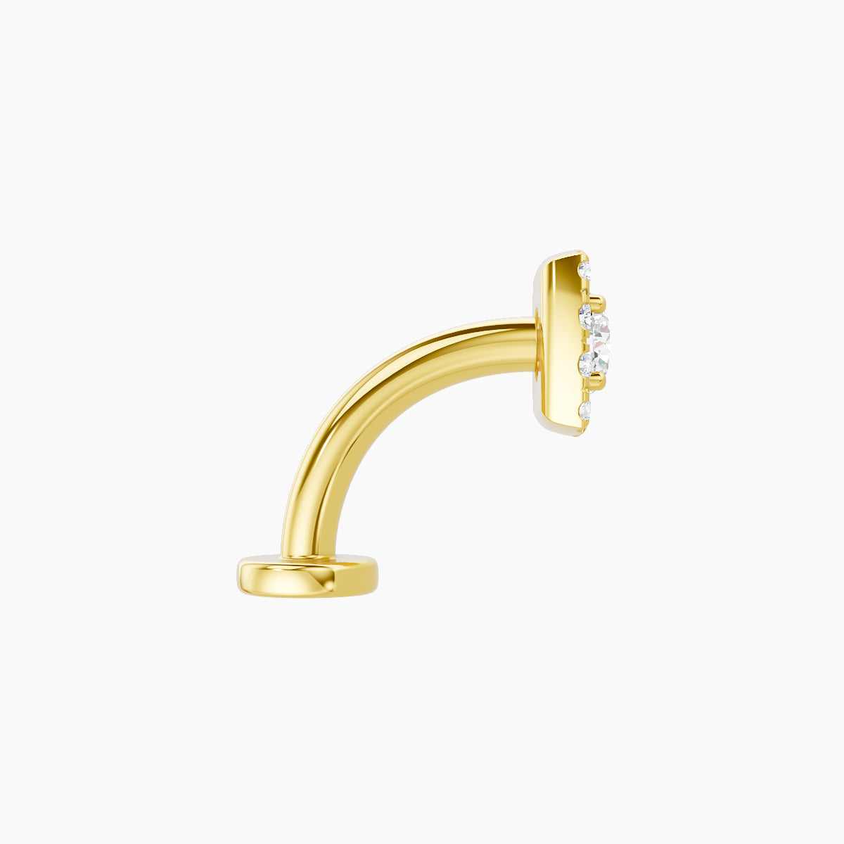 Diane | 18k Yellow Gold 5.5 mm 8 mm Diamond Floating Navel Piercing