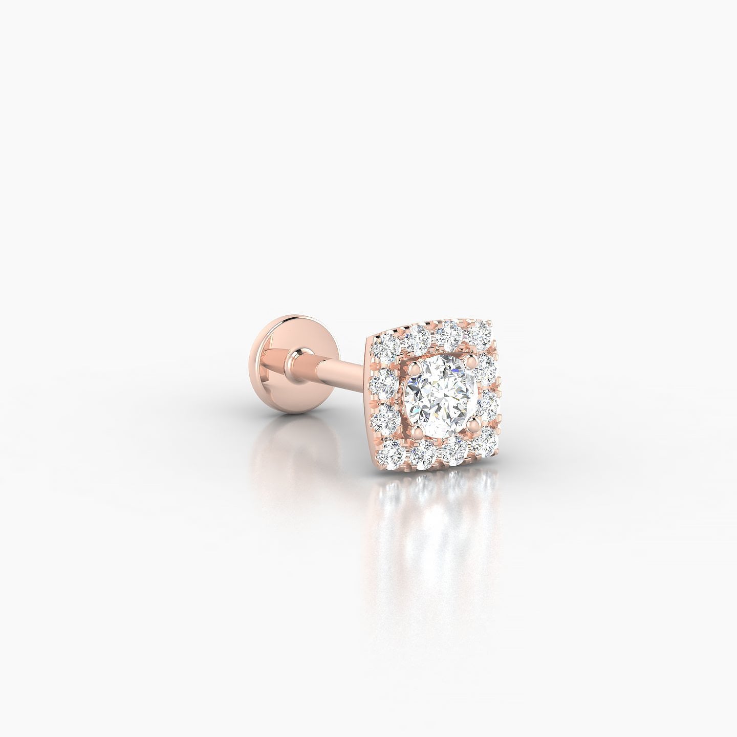 Diane | 18k Rose Gold 5.5 mm 8 mm Diamond Piercing