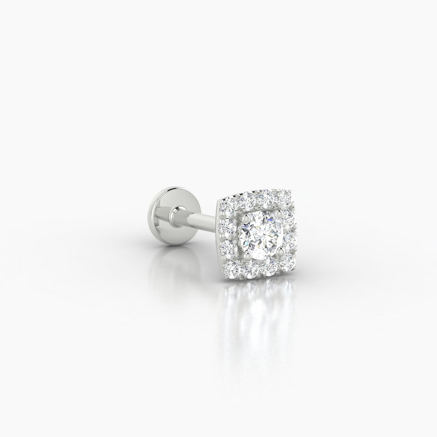 Diane | 18k White Gold 5.5 mm 8 mm Diamond Piercing