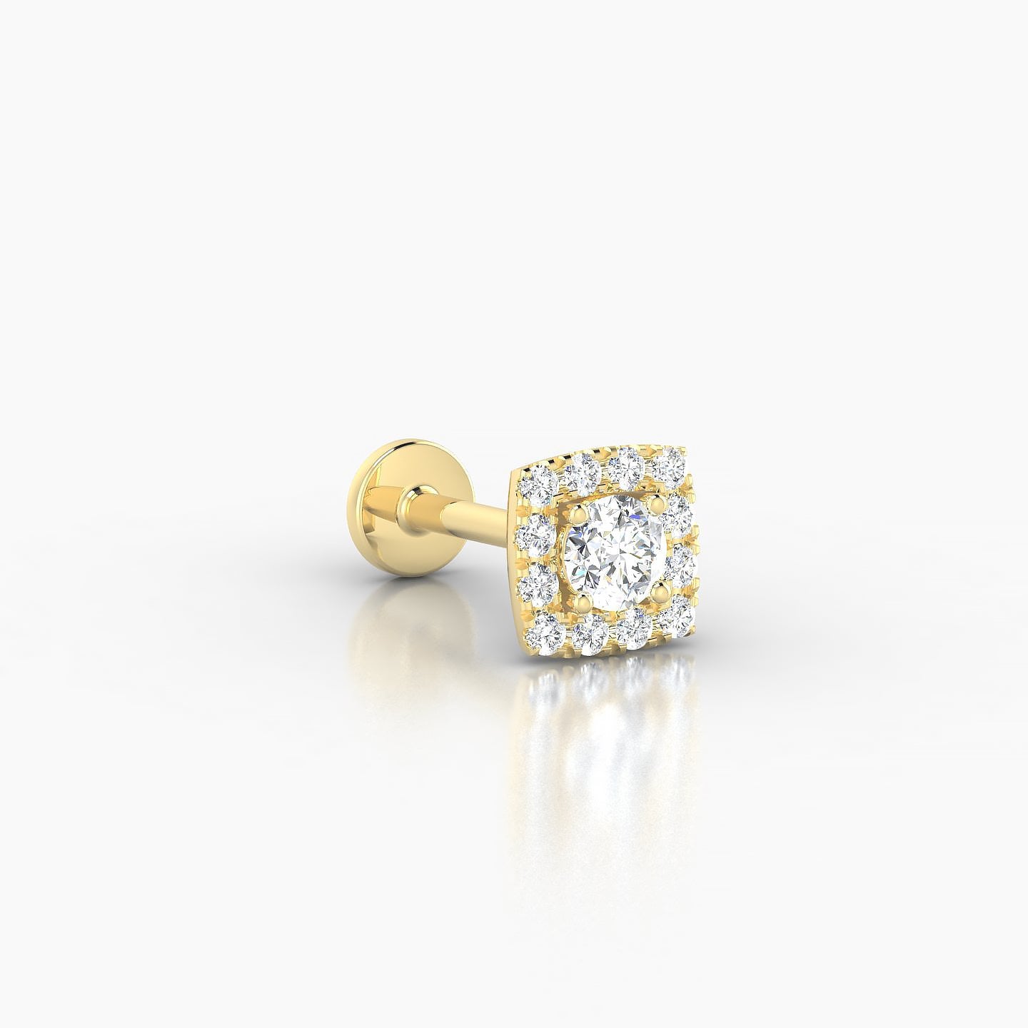 Diane | 18k Yellow Gold 5.5 mm 8 mm Diamond Piercing