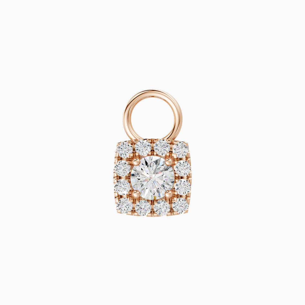 Diane | 18k Rose Gold 5.5 mm Diamond Charm